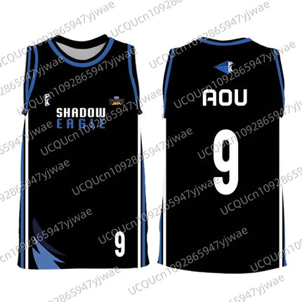 Shadow EAGLE JERSEY Gmmtv STARLYMPICS Men's Women's Sports Vest Black Player Basketball Game Jersey Children Tank Tops