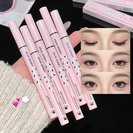 Quick-dry Eyeliner Pencil Makeup Lasting Smooth Ultra Thin Black Brown Matte Eye Liner Waterproof Liquid Eyeliner Pen Cosmetics
