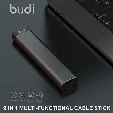 BUDI Multi-function Smart Adapter Portable Card Storage Data Cable USB Box for iPhone S22 S23 Phone Accessories