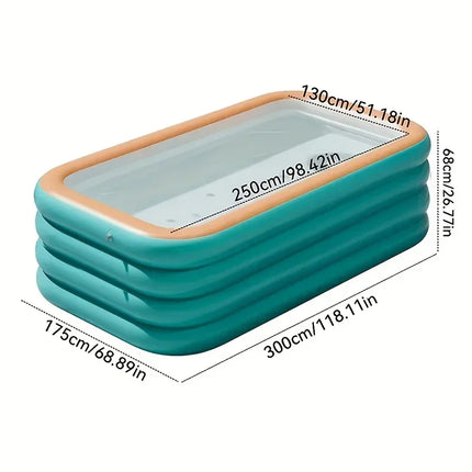 Durable PVC Material, Perfect for Family Swimming, Large Inflatable Swimming Pool, Yard Parties (Various Sizes Available)