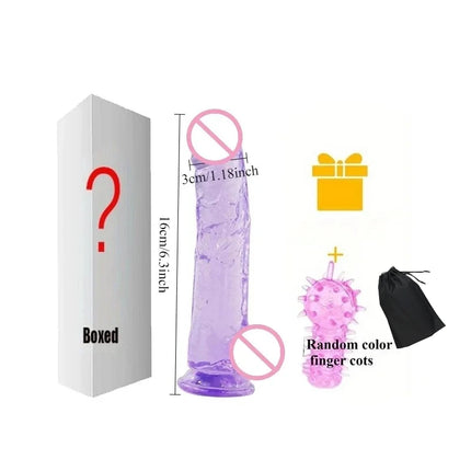 Woman Realistic Purple Anal Butt Plug Dildo Masturbator Soft Penis Beginner Dildo With Strong Suction Cup Anal Adult Sex Toys 18