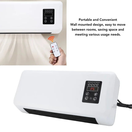 Compact Wall Mounted Heater And Cooler Energy Efficient Climate Control System For Home Bedroom
