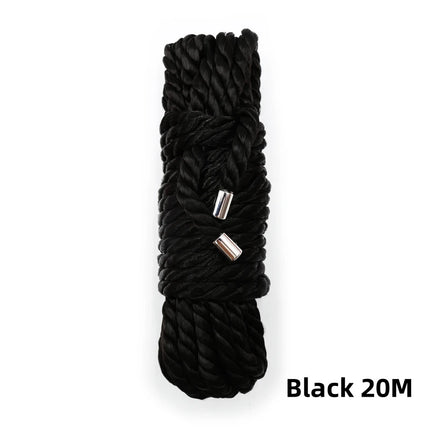Golden Black Exotic Accessory of Handcuffs Bondage Soft Rope Metal Head For Men Woman Cosplay Slave Binder Restraint Couple Game
