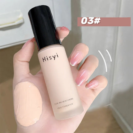 Full Coverage Liquid Foundation – Matte/Dewy Squeeze Tube, Waterproof Long-Lasting Concealer Base for Xmas & Winter