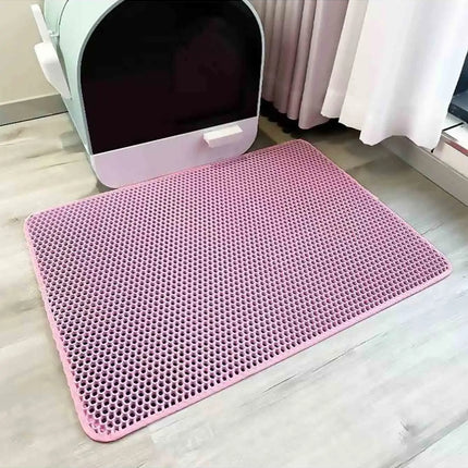 Cat Litter Mat Double Layer Pet Non Slip Big Pet Litter Box Filter MatWear Resistant Waterproof Anti-slip Cat Litter Mat