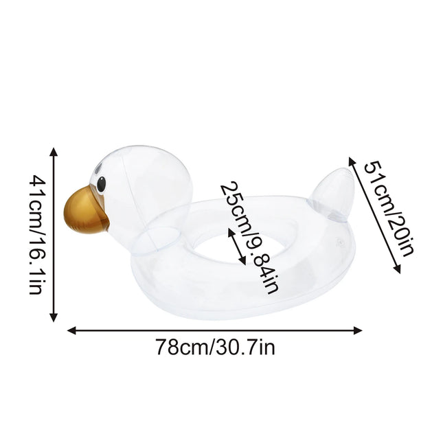 1PC Funny Duck Pool Floats, Rubber Ducks Floatie, Inflatable Tube Swim Ring Giant for Summer Beach Swimming Pool Carnival