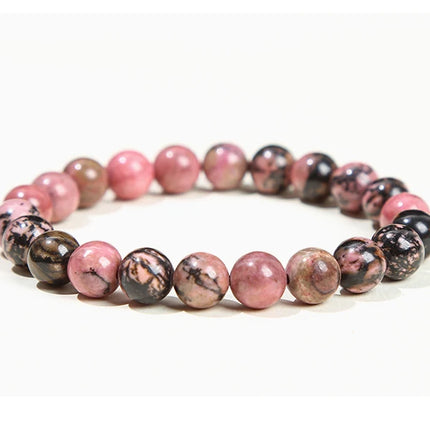 JD Natural Stone Beads Bracelet Amethyst Tiger Eye Crystal Quartz Agate Gem Beads Bangles Women Men Reiki Healling Jewelry Gift