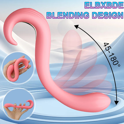 Flexible Curved Vibrator 10 Vibrating Modes Clitoris Stimulator Anal Plug Dildo Vagina Massager Sex Toy for Women Adult Pleasure