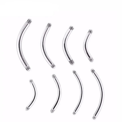 1pc 6-16mm Curved Barbell Banana Piercing Bar 3 4 5 6 8mm Ball Titanium Stainless Steel 14G 16G 1.2mm 1.6mm DIY Body Jewelry