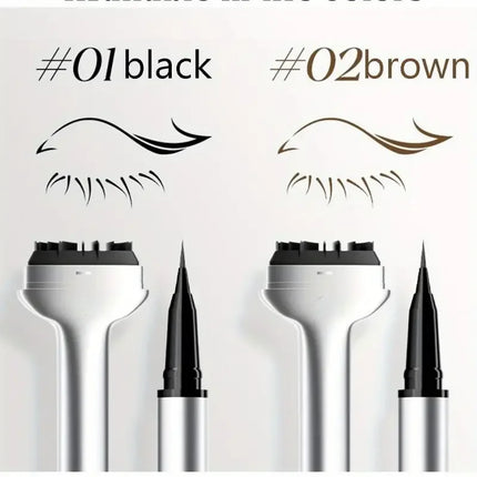 Lower Lash Stamp,2-in-1 Waterproof Sweatproof Eyeliner with Individual Liquid Eyeliner Reusable Eyelash Stamp Set Makeup