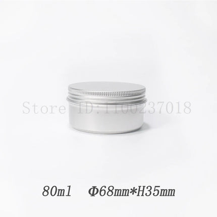 5-250ml Aluminum Tin Jars Lip Balm Container With Screw Thread Lid Candle Ceam Jar Cosmetic Tea Cans Box