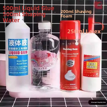 Slime Bubble Glue Fairy Shaping Water Magic Liquid Clay Making Substitute Borax Water Anti Stick Hand Pet Toy Set Universal