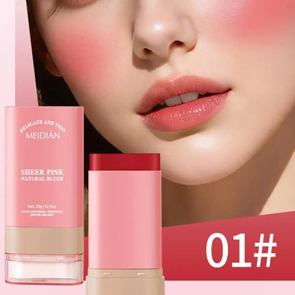 MEIDIAN Matte Blush Cream 20g Nude Three-color Waterproof Smudge-proof Lightweight Breathable Multi-purpose Cushion Blush Stick
