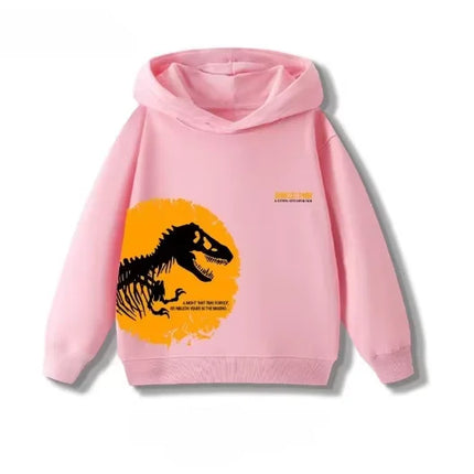 Spring Autumn Dinosaur Jurassic Park Printed Children Hoodies Loose Casual Hooded Sweatshirts for Boys and Girls Baby Clotthes
