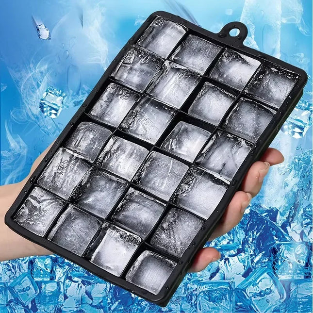 Silicone Ice Cube Mold Reusable Square Ice Cube Molds with Lid Whiskey Cocktail Freezer DIY Ice Maker Barware Kitchen Gadgets