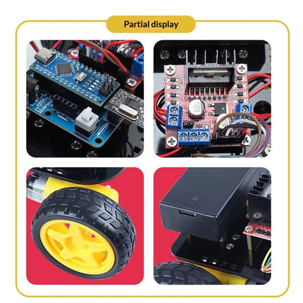 Gesture Sensing Control Smart Car DIY Assembly Kit Compatible With Arduino NANO diy kit electronics 6 dof arm kit man robot