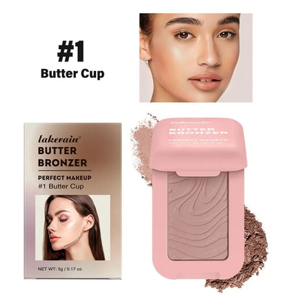 Butter Bronze Contouring Cream Shading Palette Silky Shimmer Powder Waterproof Monochrome Nude Matte Korean Face Cosmetics