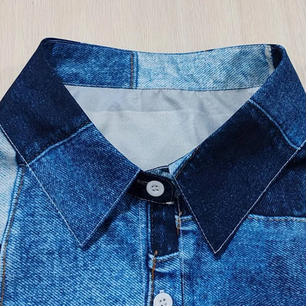 Plus Size 1XL-5XL Women's Lantern Sleeve Shirt Plaid Contrasting Button Top Casual Breathable Lapel Shirt