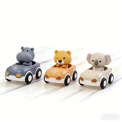 Baby Inertia Sliding Animal Cart Detachable Soft Rubber Finger Cover Multi Play Baby Car Exercise Reaction Ability Finger Toys