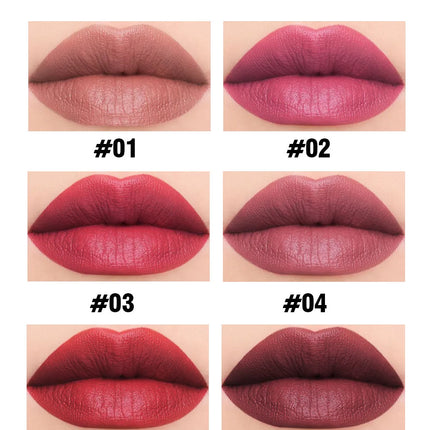 Matte Lipstick Set 6 Colors Velvet Texture Long Lasting Non Drying Lip Makeup Women Gift Box