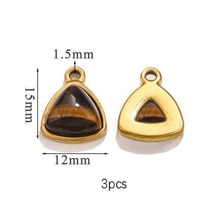 2-5pcs Stainless Steel Water Drop Butterfly Cross Natural Stone Pendant DIY Fashion Jewelry Accessories Manufacturing Supplies