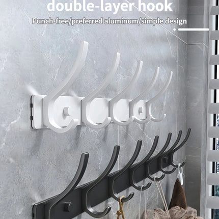 no drill Door Behind Hook Storage Wall Hanging Clothes Hanger Coat Hook Punch-free Hanger Bedroom Organizer Storage Kitchen Acce