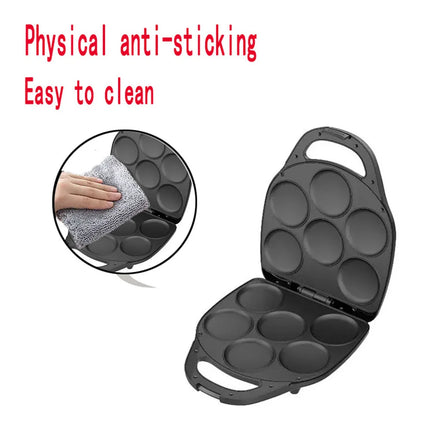 New pancake machine, cake machine, waffle omelette household 6-hole hamburger sandwich breakfast machine