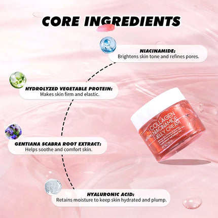 75ml Collagen Peel Off Face Mask With 50g Collagen Jelly Cream Hydrating Moisturizing Night Wrapping Mask Cream Korean Skincare