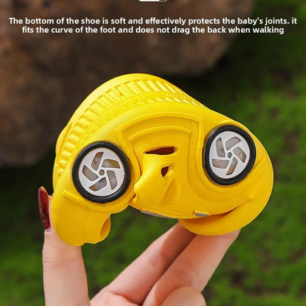Kids Luminous Slippers Summer Indoor Cartoon Car Girls Shoes Soft Anti-slip Boy Beach Shoes Fashion Outdoor Children LED Slipper