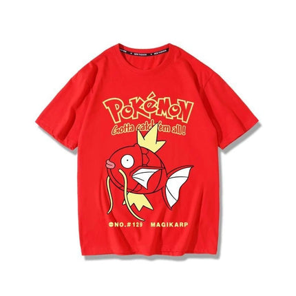 Pokémon Pikachu Gengar Magikarp T-shirt Cotton Tee Men's 2026 Summer Fashion Oversize Street Casual Y2K Tops Streetwear Clothing