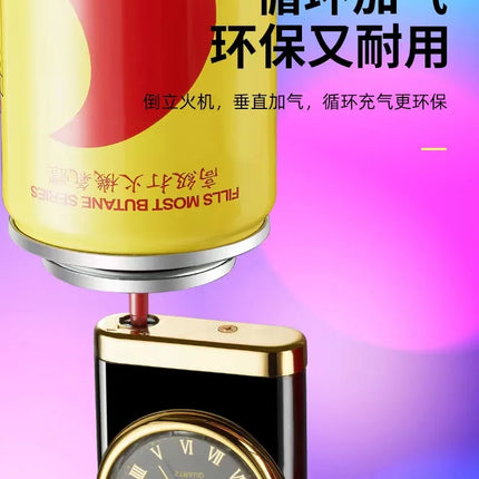 Creative Real Watch Metal Rocker Arm Butane Gas Torch Lighter Windproof Double Jet Flame Cigar Lighters Smoking Gadgets For Men