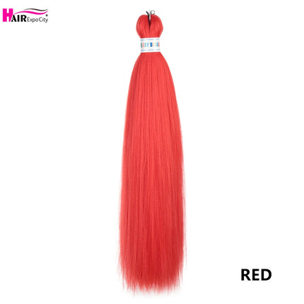 Easy Braids 26Inch Synthetic Jumbo Braids Hair Extensions Ombre Colorful Braiding Hair Pre Stretched Hair Expo City