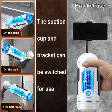 Electric Male Masturbation Cup App Control Strong Vibration Frequency Multiple Pleasures Real Vaginal Sex Machine Toys For Men