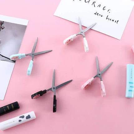 Stationery School Supplies Girl Gift Kawaii Novelty Portable Stainless Steel Cat Paw Scissors Folding Design Hand Scissors