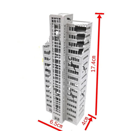 1:300 Assembled Building Model Scene Battle Damage Urban Street House High-Rise Viaduct