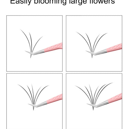 Fiber Tip Tweezers for Eyelash Extension Pink Stainless Steel High Precision Lash Tweezers for Volume Fans Makeup Tools