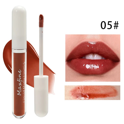 Water gloss mirror lip gloss moisturizing application without showing lip lines versatile for daily use