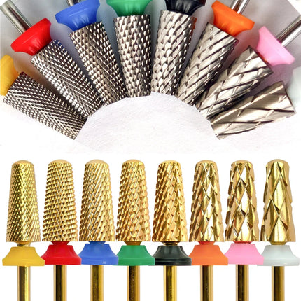 Tapered Barrel Nail Drill Bits Carbide Nails Grinding Head Milling Cutter 4XC Hard Soft Gel Removal Polishing DIY Tools