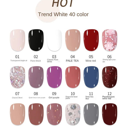 10ml Pink Water-based Nail Polish Long Lasting Tearable Quick Dry No Bake Semi-permanent Varnish DIY Fashion Manicure 6 Color