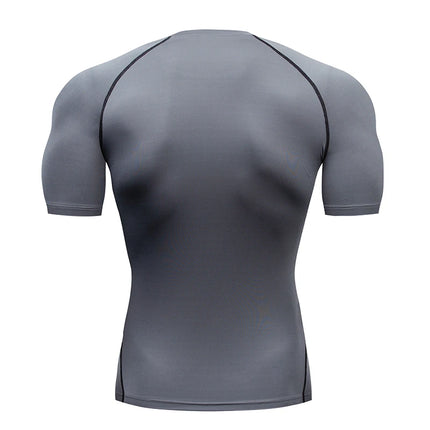 Compression T Shirt Men Summer Sportswear Running T-shirt Elastic Quick Dry Sport Tops Tee Athletic Gym Workout Shirts Men