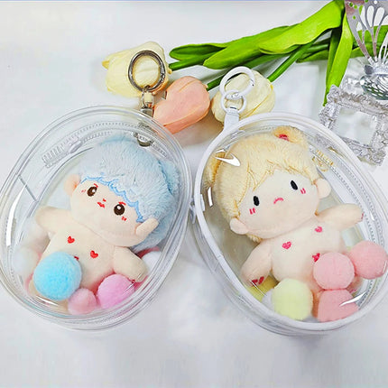 2023 Plush Doll Storage Pouch Transparent Mystery Box Storage Fashion Thicken Keychain Bag Classic Cute Doll Bag Keychain Wallet