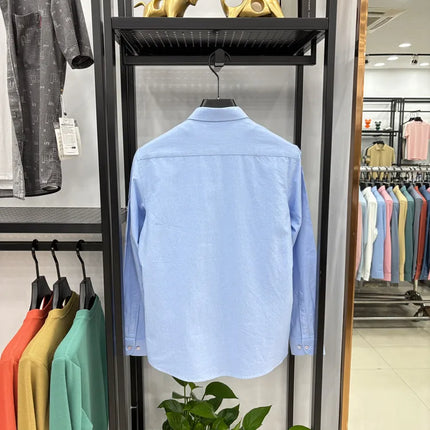 100% Cotton Corduroy Shirt - Green Long Sleeve M-4XL - Spring Autumn Slim Fit Candy Color Collection