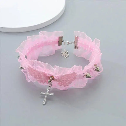 Trendy Punk Colorful Dog Claw Bone Necklace For Women Exquisite PU Leather Charms Choker Sweet Cool Party Jewelry Y2K Gifts