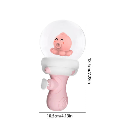 Playing with water spray gun, children's glowing water gun in summer, press water gun, indoor and outdoor interaction