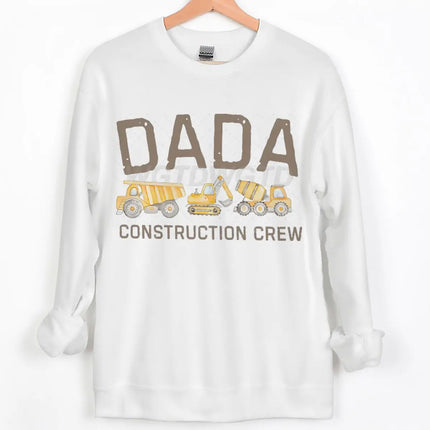 Dad/Mom Construction Crew Graphic Sweatshirts Women Men Fashion Casual Pullover Papa Mama Cartoon Excavator Y2K Sudadera
