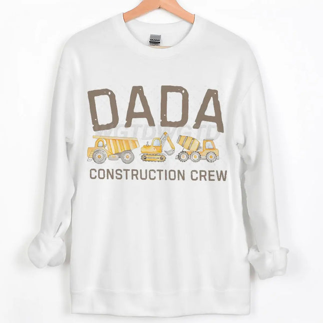 Dad/Mom Construction Crew Graphic Sweatshirts Women Men Fashion Casual Pullover Papa Mama Cartoon Excavator Y2K Sudadera