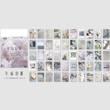 50sheets 50 Patterns Washi Paper Ins Stickers Book Aesthetic Scenery Sticker for Scrapbooking Journals Album Diary DIY Paers