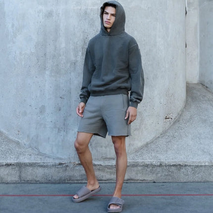 Summer Outdoor Surfing Training Cotton Sport Grey Shorts Men's Loose Soft High Street Motorcycle Casual Running Shorts