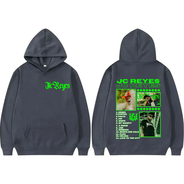 Rapper Jc Reyes Album Tour 2025 Double Sided Print Hoodies Men's Fashion Vintage Hip Hop Hoodie Long Sleeve Oversized Sweatshirt