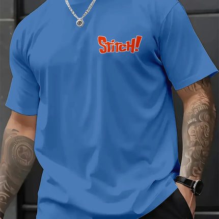 Men's Stitch Breaking Through Graphic T-shirt Casual Streetwear Tee